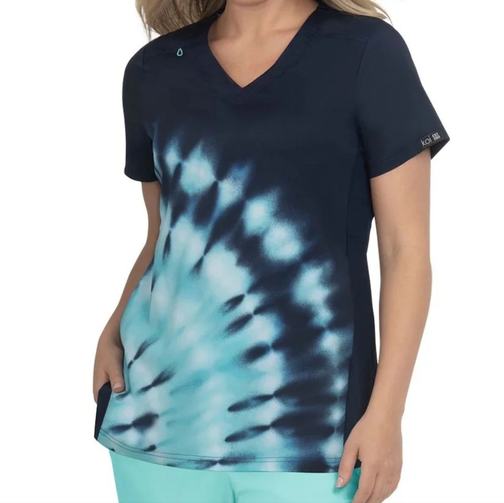 Koi Lote Cali Top Tie Dye Burst Fresh Mint NWOT Size XS